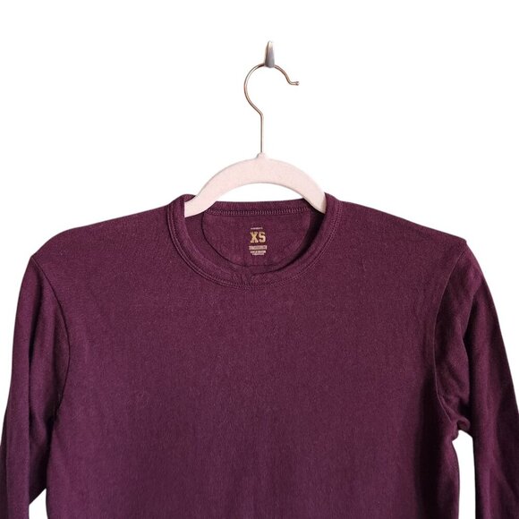 Tracksmith Shirt Women's XS Red Burgundy Long Sleeve Crew Neck Base Layer - Picture 2 of 11